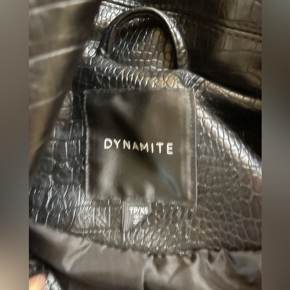 Dynamite cropped leather jacket - Picture 3 of 3